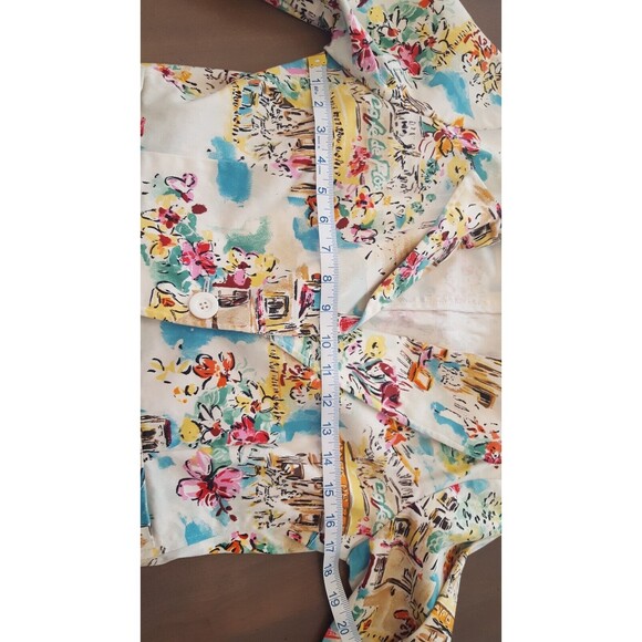 Rafaella CIty Garden Print jacket, Size 12, Cotton, unlined - Picture 5 of 6